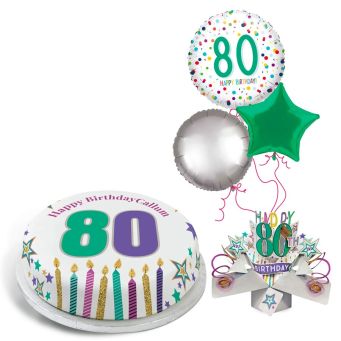 80th Rainbow Dots Gift Set