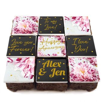 Black Floral Brownies
