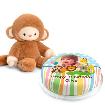 1st Birthday Monkey Gift Set
