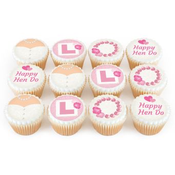 12 Floral L Cupcakes