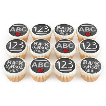 12 School Chalkboard Cupcakes