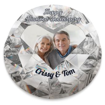 Diamond Anniversary Heart Cake