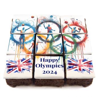 Olympics 2024 Themed Brownies