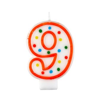 Polka Dot 9 Candle