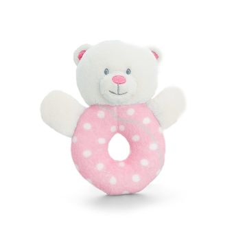 Pink Baby Bear Ring Rattle