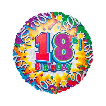 Colourful 18th Birthday Balloon
