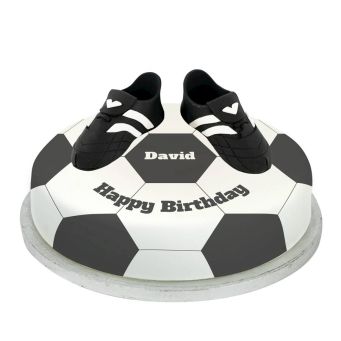 Black Football Boots Cake