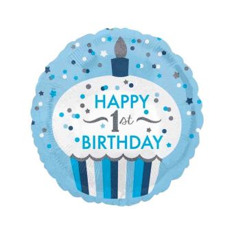 Cupcake 1st Birthday Balloon