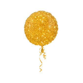 Sparkle Gold Circle Balloon