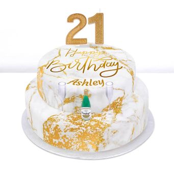 21st Birthday Champagne Cake