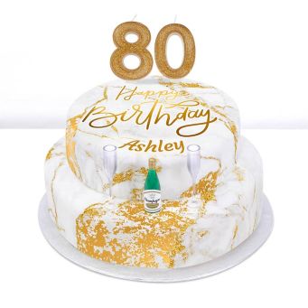 80th Birthday Champagne Cake