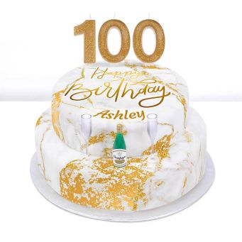 100th Birthday Champagne Cake