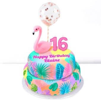 16th Birthday Flamingo Cake
