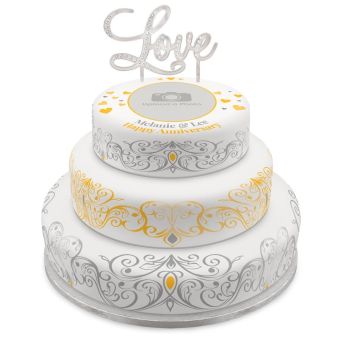 Anniversary Tiered Photo Cake