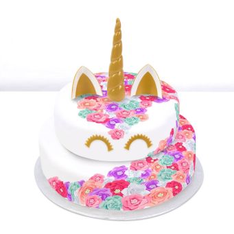 Pastel Rainbow Unicorn Cake