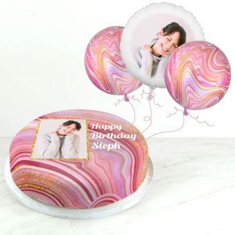 Pink Marble Photo Gift Set