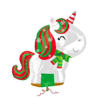 Christmas Unicorn Balloon