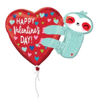 Valentine's Sloth Balloon - V