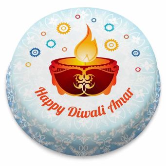 Diwali Diya Cake
