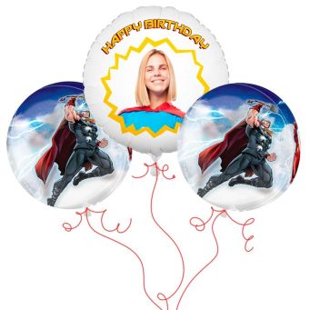 Thor Photo Balloon Bouquet