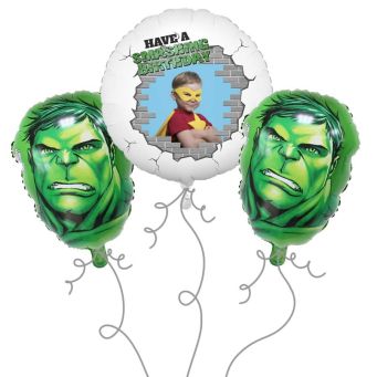 Hulk Photo Balloon Bouquet
