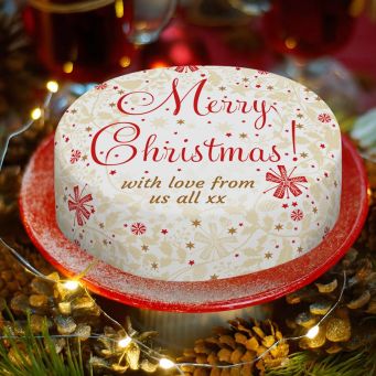 Simple Merry Christmas Cake