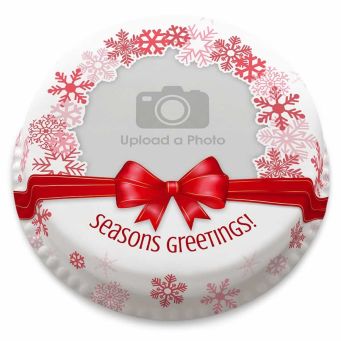 Festive Bow Photo Cake