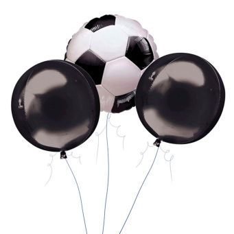 Black Football Balloon Bouquet