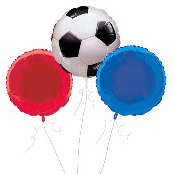 Red and Blue Football Balloon Bouquet