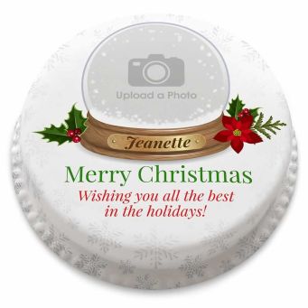 Snow Globe and Holly Cake