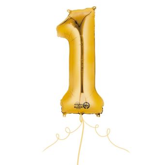 Gold Number 1 Balloon