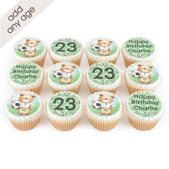 12 Ted Football Cupcakes