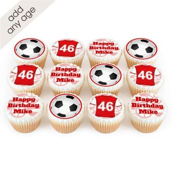 12 Arsenal Themed Cupcakes