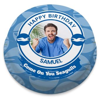 Brighton F.C Themed Photo Football Cake