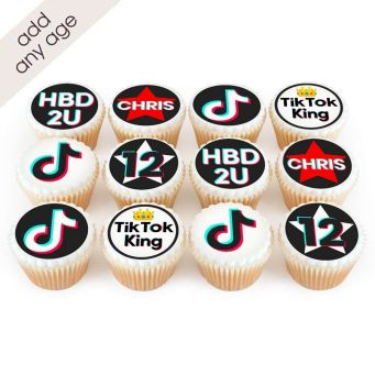 12 TikTok Themed King Cupcakes