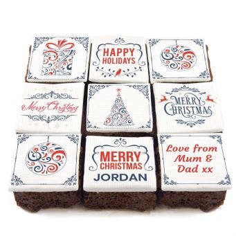 9 Happy Holidays Brownies