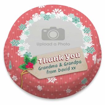 Christmas Thank You Photo Cake