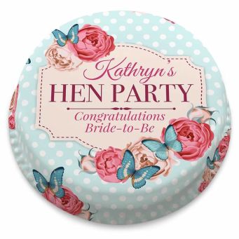 Blue Butterflies Cake