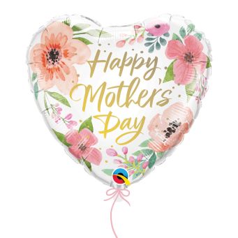 Pink Floral Heart Mum Balloon