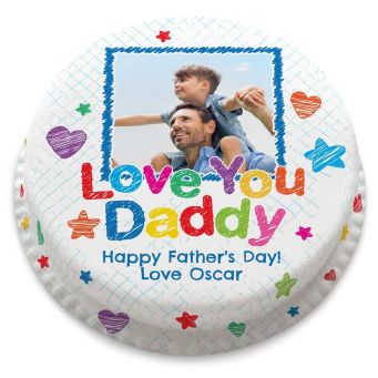 Love you Daddy Photo Cake