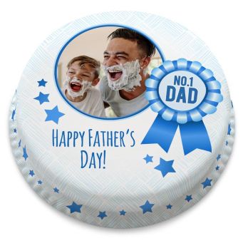 No.1 Dad Photo Cake