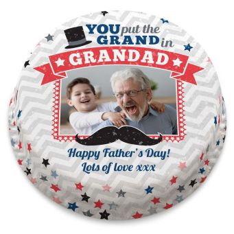 Vintage Grandad Photo Cake