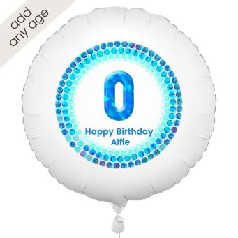 Any Age Blue Number Balloon