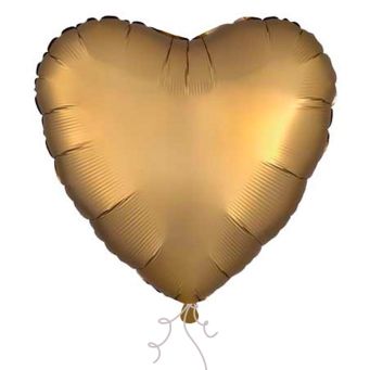 gold heart balloon - v