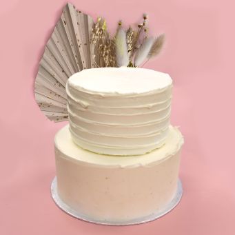 2 Tier Buttercream Wedding Cake
