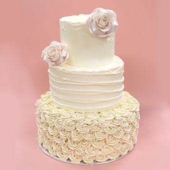 Small 3 Tier Buttercream Wedding Cake