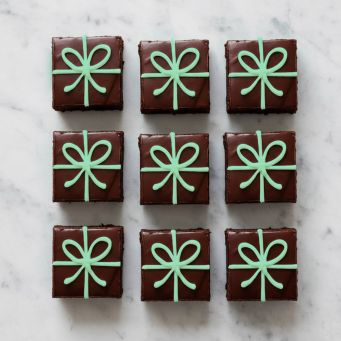 Christmas Mint Ribbon Brownies
