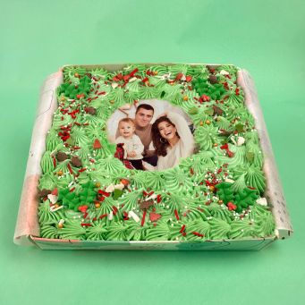 Christmas Wreath Photo Brownie