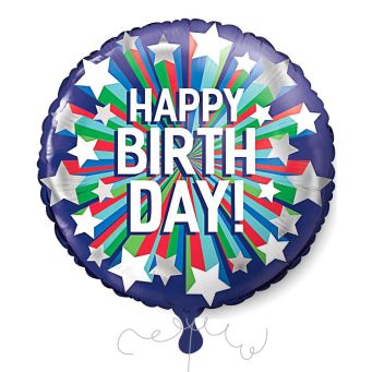 Rainbow Birthday Balloon