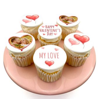 9 Photo Balloon Cupcakes